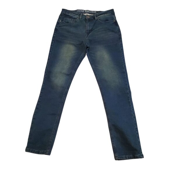 VGB VINTAGE GENES BLACK Men's Sz 30 x 30 Blue Slim Fit Stretch Jeans - Picture 1 of 13